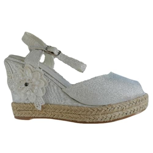 Miro Boho Chic Cuñas Ibiza Alpargatas Mujer Plataforma Mujer. Sandalias Mujer Cuñas De Esparto con Encaje Zapatos Novia Boda Alpargatas Boda Bohemien (Ibiza 21, n 40)