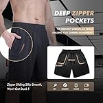BOOJO 5 Pack Athletic Basketball Mens Shorts with Zipper Pockets - Lightweight Quick Dry Gym Workout Running Shorts for Men - Image 2