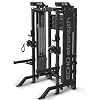 Commercial Cable Crossover Exercise Machine All in One Functional Trainer Cable Machine with 400LBS Weight Stacks Power Cage Squat Rack with Pulley System Compact Functional Trainer for Home Gyms