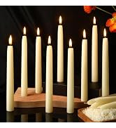 Beeswax Taper Candles 14 Pack Natural Beeswax Candles, White Unscented Taper Candle 8in Dripless ...