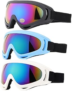 Ski Goggles, Yidomto Pack of 3 Snowboard Goggles for Kids,Boys,Girls,Youth, Mens,Womens,with UV Protection,Windproof,Anti