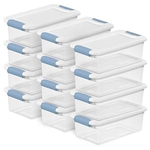 Sterilite 6-Quart Aufbewahrungsbox mit Deckel (12 Stück)