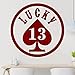 Lucky 13 - Adesivo da parete in 6 misure