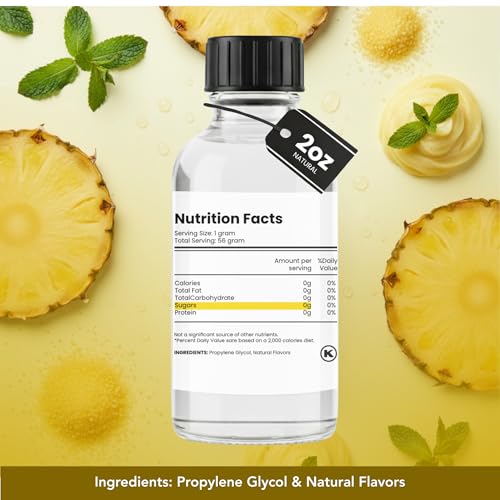 Image of Dolce Flav Pineapple Extract, Agua Fresca, for Drinks, 2oz