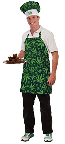 Forum Novelties Men's Cannabis Costume Baker's Hat and Apron