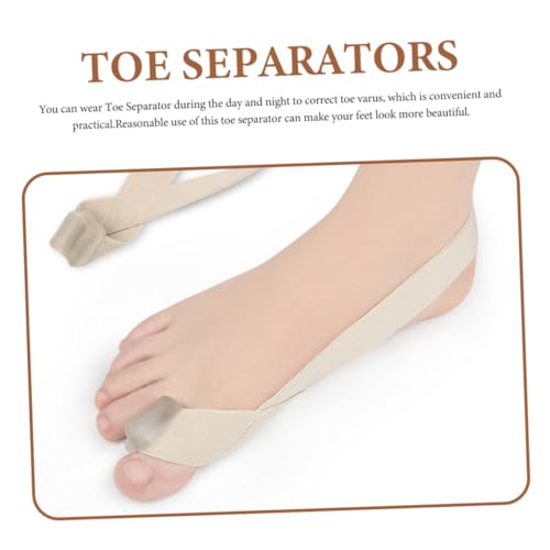 DECOMELODY 2Pcs Big Toe Separator for Overlapping Toes Bunion Corrector Valgus Spacer for Feet Care Lightweight Portable Foot Alignment Tool for Men and Women S