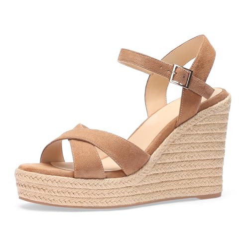 Image of VICKI.VICKI Women's Platform Sandals Wedge Ankle Strap Open Toe Sandals