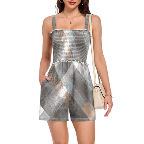 Mono casual con bolsillos ropa de mujer moderna pantalones enteros holgados de algodón