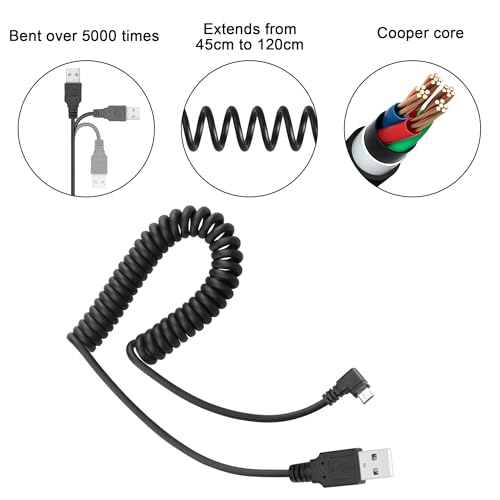 YACSEJAO Coiled Micro USB Cable - Image 2
