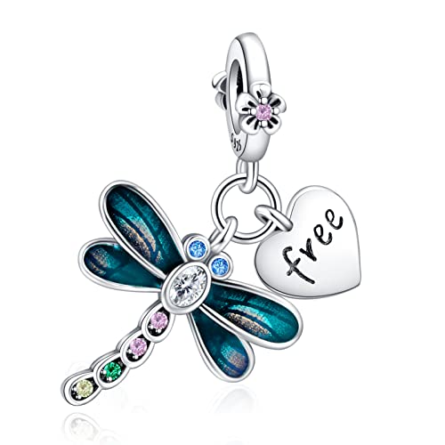 Charm de plata 925 primaveral resistente con enganche universal para collar