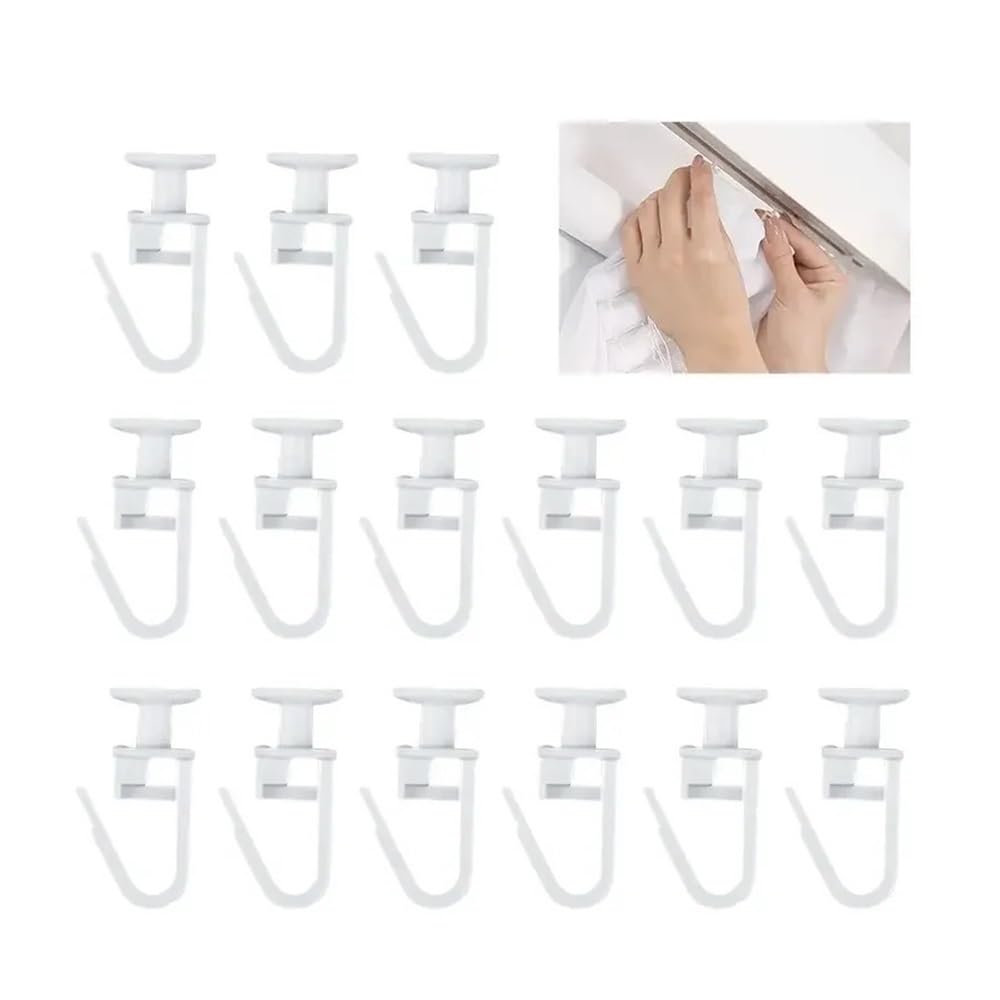 Curtain Track Mute Slider Plastic Curtain Hook Room Shower Curtain Hanging(100PCS)