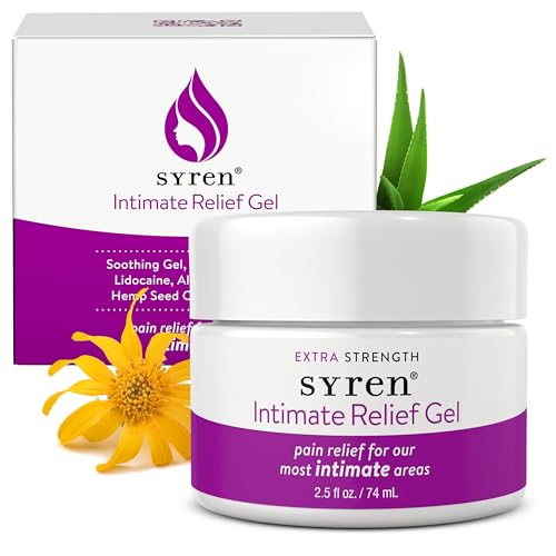 Syren Intimate Relief - Intimate Pain Relieving Gel - Relieves Vulva Pain, Throbbing, Spasms, Vaginal Dryness, Itching, Burning, Redness, Irritation— 2.0 Ounce Jar - Made in US