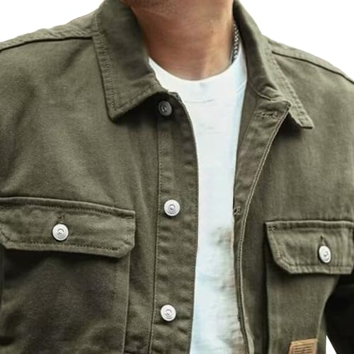 Chaqueta vaquera para hombre con diseño desgastado miniatura 4