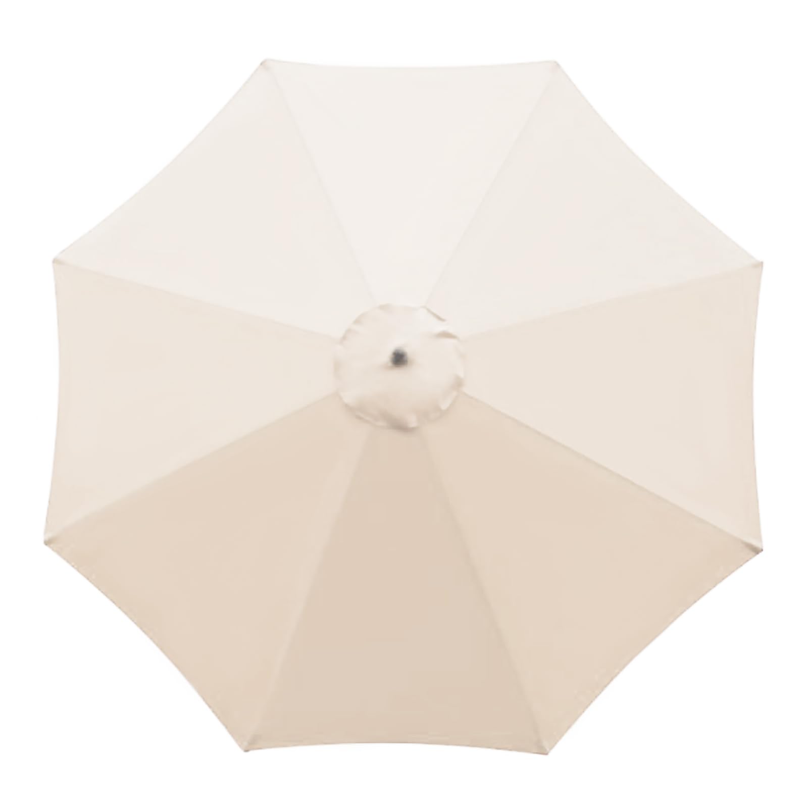 Toile de rechange épaisse et solide pour parasol de terrasse, 3 m, 8 baleines, beige (Cadre de parasol non inclus, auvent seulement)
