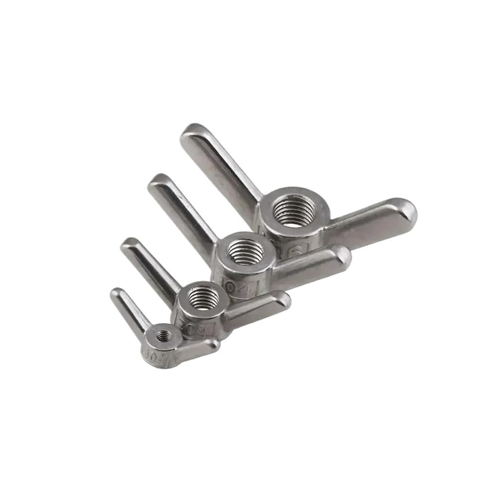 Nakrętki motylkowe dokręcane ręcznie Nakrętki motylkowe ze stali nierdzewnej 304, opakowanie 9 sztuk, różne rozmiary(M6(1pcs))