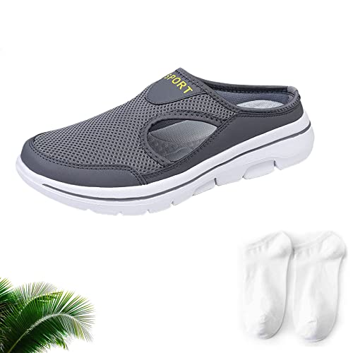 Tyghbn Meaboots Sports Sandals, Meaboots Men's Comfort Breathable Support Sports Sandals, Meaboots Orthopedic Sports Sandals (Dark Grey,13.5) #TOP7