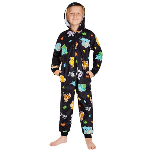 Pokémon Pijama Niño Entero - Pijama Niño, Onesie Cierre Cremallera Completo, Edad...