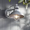 John Timberland Oberlin Farmhouse Industrial Outdoor Wall Light Fixture Galvanized Finish 9" Motion Security Sensor Dusk to Dawn for Exterior House Barn Porch Patio Outside Deck Garage Front Door 41mArHVwrRL. SS100