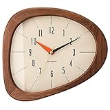インターフォルム 掛け時計 キーノ CL-3881BN ブラウン 木 ウッド アシンメトリー スイープムーブメント
