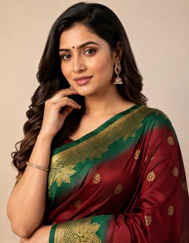 Image of Yashika Women's Banarasi Silk Traditional Motifs Jacquard Woven Saree | Blue Color Saree | Women Sari | Saree