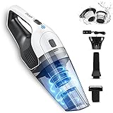 1. Bis zu 6000Pa starke SaugleistungHolife Akku Handstaubsauger mit Zyklon-Technologie bietet eine starke Saugleistung von 6000PA für perfektes Reinigungsergebnis, geeignet für für die Aufnahme von Tierhaaren, Krümeln, Zigarettenasche, Papierschnipsel usw im Haus oder im Auto. Eine clevere Wahl für Auto-/Hausreinigung. Tipp zur Entfernung von Haaren: Vor dem Saugen müssen Sie das Fell mit dem Bürstenaufsatz abstreifen, um weiche Haare zu absorbieren.