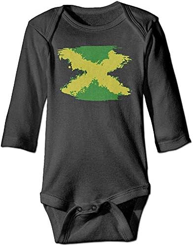 Pengshiliu Splashing Jamaican Infant Toddler Climbing Bodysuit Long Sleeve Romper Jumpsuit
