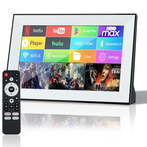 FancyAug Portable TV Small TV with Touchscreen LCD Monitor Built in Apps Support SD WiFi Bluetooth USB HDMI Input Mini Smart TV Design for Home Kitchen RV and Travel Use