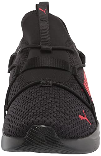 PUMA Puma Rift Slip On Running Shoe, Black-High Risk Red, 11.5 US Unisex Little Kid