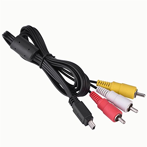 Adattatore Mini USB a 3 RCA Cavo AV Audio Video per Canon PowerShot SX400 IS, SX410 IS, SX500 IS, SX510 HS, IXUS 990 IS, 980 IS, 970 IS, 870 IS, EOS 1D Mark IV 7D 60D Fotocamera