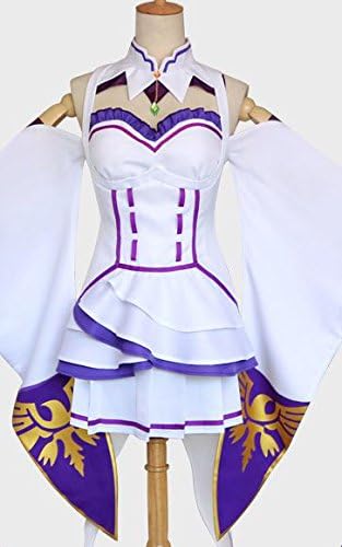 Miniatura 3 de TOKYO-T Re Zero Emilia - Disfraz de anime japonés con medias (US6-8)