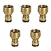 Lushly 5 Piezas Set Latón Conectores de Manguera Adaptador, Juego de Conectores de Manguera, Boquilla de Manguera de Rosca Macho, Adaptador Grifo Cocina Universal para Cocina Jardin