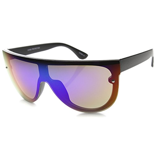 zeroUV 80s Baseball Sunglasses, Mirrored Men Sports Glasses, Women Goggles for Cycling, Wraparound Visor Shield2