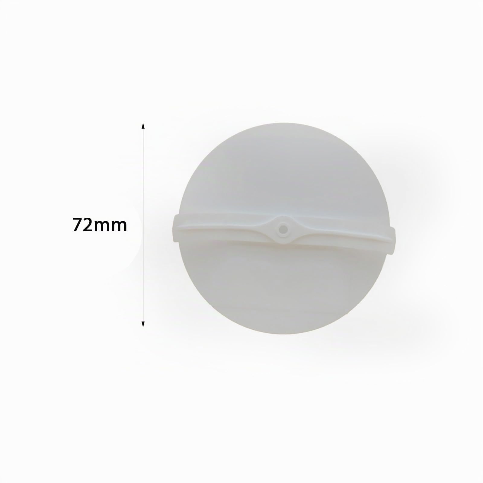 Couvercles à ressorts blancs ronds Ø 72 mm pour boîtes d'encastrement Ø 60 mm lot de 10