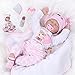 ZIYIUI 22 Pulgadas 55 Cm Muñecas Bebé Reborn Silicona Suave Dormido Niña Reborn Baby Dolls Renacer Realistic Bebe Reborn Muñecos Simulación de Juguete Niños Regalo de Cumpleaños