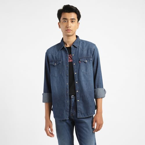 Image of Levi's Men's Solid Slim Fit Denim Shirt