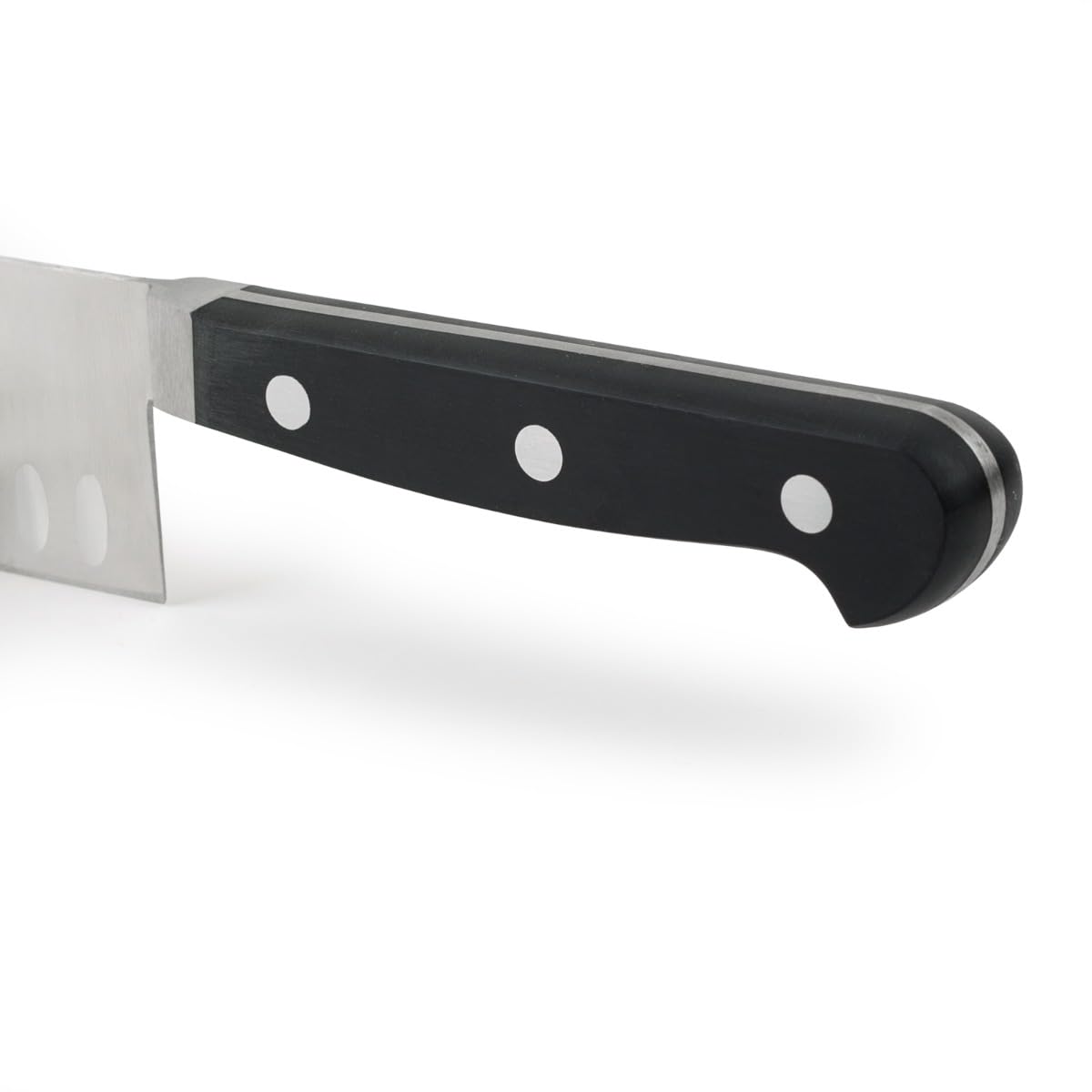 Arcos Serie Clasica, Coltello Santoku Coltello Giapponese, Acciaio Inossidabile Forgiato NITRUM 180 mm, Manico Polioxymetilene (POM), Colore Nero