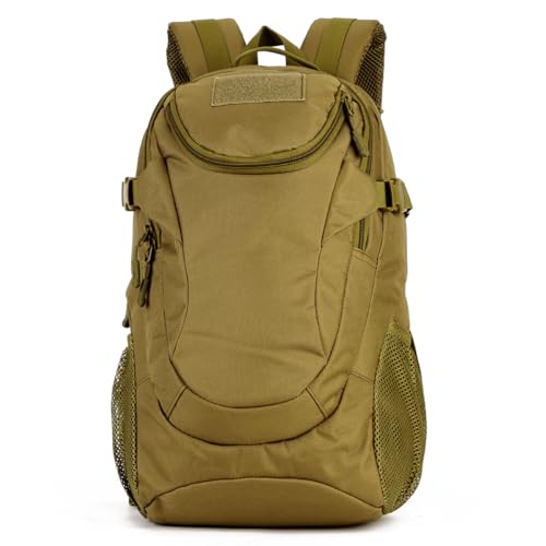 YFNT Tactical Backpack Molle School Bag Military School Bag Daypack Waterproof Backpack Trekking Backpack for Outdoor Sports Fitness Hiking bronze - Image 2
