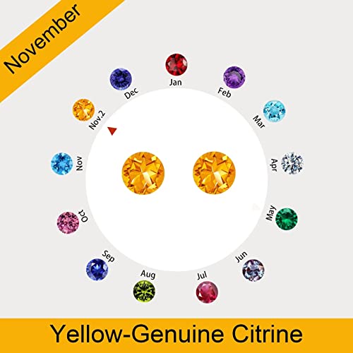 November Birthstone Jewelry Earrings For Women, Sterling Sliver Screw Back Earrings Yellow Citrine Earrings Unique Birthday Christmas Gifts For Teen Girl Women Mom Grandma Sister Wife Friends Daughter #TOP3