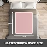 Schallen Waffle Soft Fleece Heated Electric Throw Over Blanket Honeycomb Overblanket with Timer and 10 Heat Settings for Sofa and Bed | Machine Washable | Large 160 x 120cm (Khaki | Sage Green) - Image 7