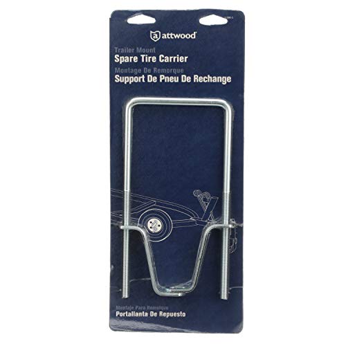 Attwood 11090-3 U-Bolt Style Tire Carrier, Trailer Tongue Or Frame Mount, Fits 4- Or 5-Lug Hole Rims, Holds 8-15-Inch Tires #TOP4