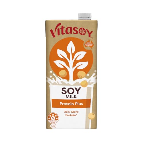 Vitasoy UHT Protein Plus Soy Milk 1 Litre, (Pack of 12)