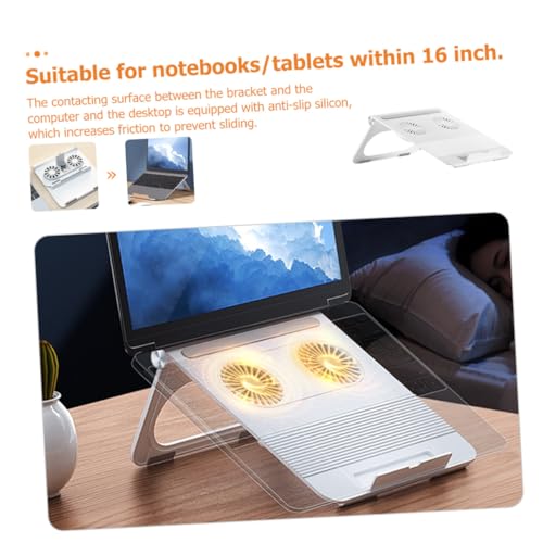 Base portátil para laptop con ventiladores dobles y soporte ajustable miniatura 2