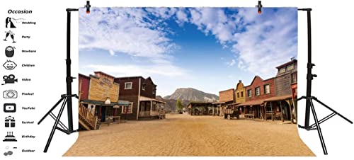 Western Party Hintergrund 4.5x3m - Cowboy Saloon Kulisse Für Foto-Shooting
