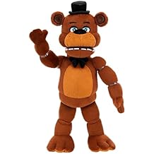Jazwares Five Nights at Freddys 14 Poseable Sound Classic Freddy Plush - 4 Sounds, and Glow-in-The-Dark Eyes - Ages 8+