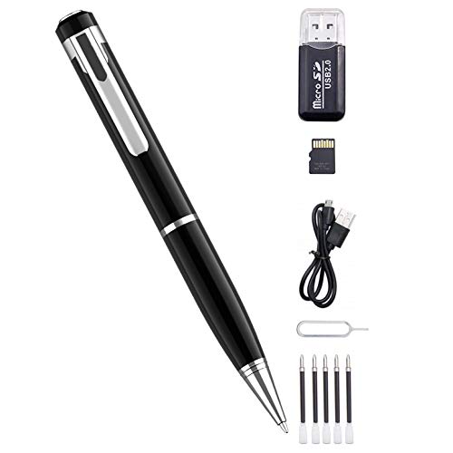 UONQD レンズが見えない ペン型カメラ スリムタイプ 超小型カメラ搭載 32GB SDカード付 〕 国内検品 小型CCDカメラ 唯一の録画時ランプ非点灯タイプ 防犯用 最上級フラッグシップモデル (1920×1080 最高30fps) フルハイビジョン高画質バージョン スパイカメラ OP-1