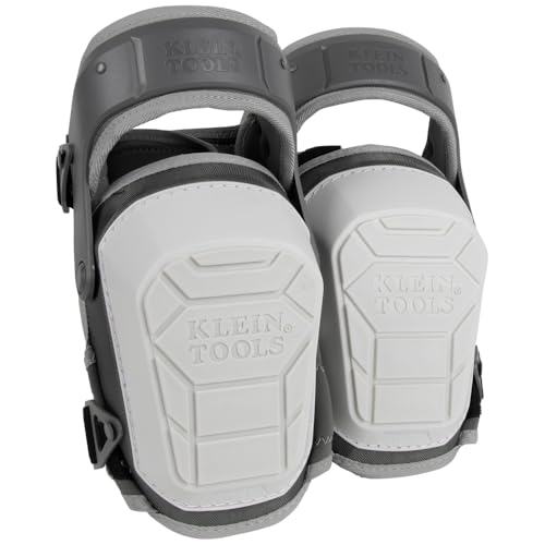KLEIN TOOLS 60897 Knee Pads for Men and Women Non-Marring Heavy Duty Stabilizer Work Knee Pads Adjustable Straps for Construction and Flooring
