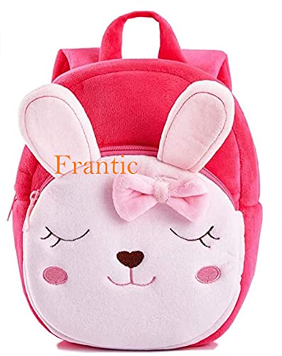 Image of Frantic Kid's, Toddler Velvet Animal Plush Cartoon School Backpacks ( Pink , 2-5 Years)