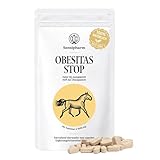 Sensipharm Obesitas Stop - Hilft Natürlich bei Übergewicht, Verstopfung - 180 Tabletten a 1000 mg. für Pferde