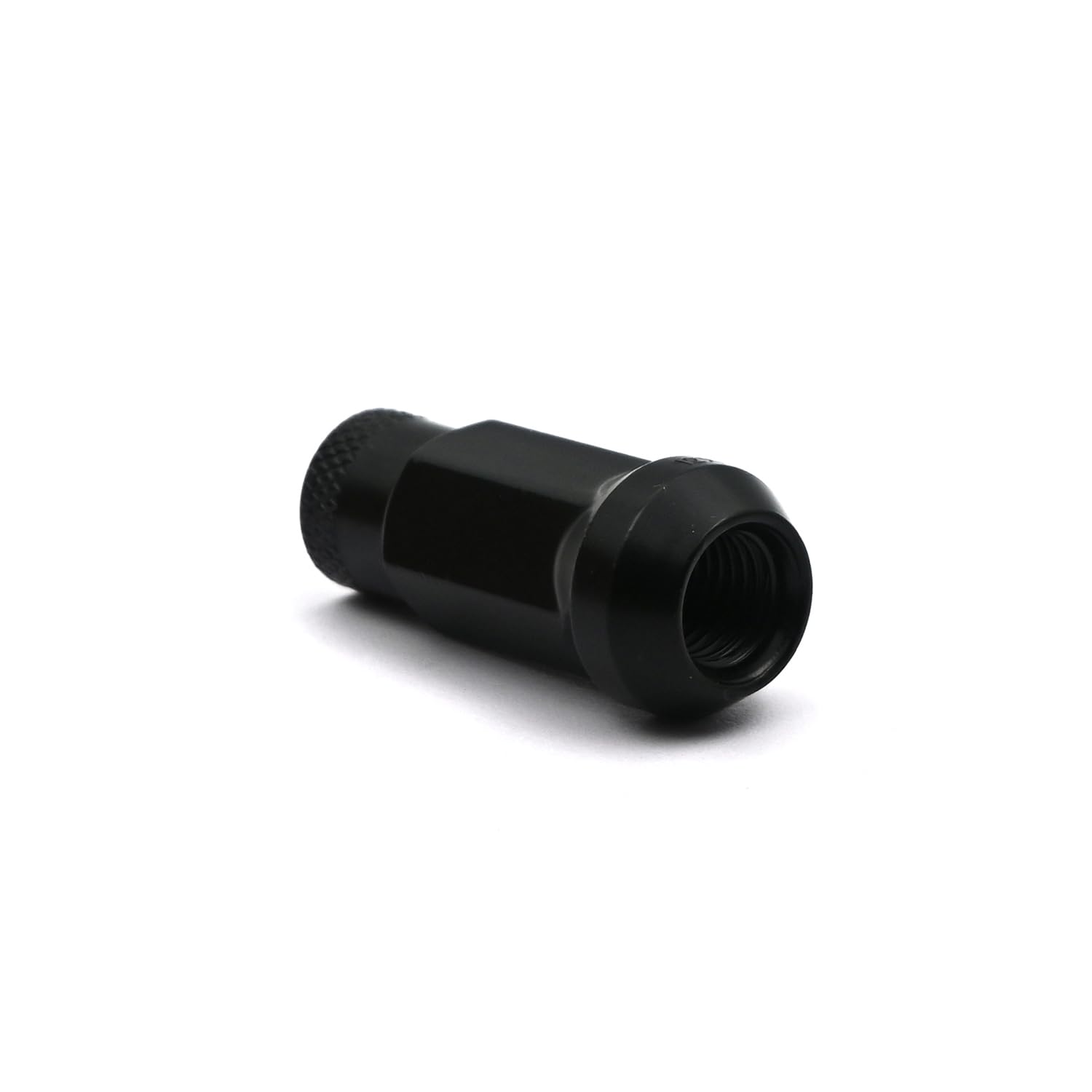 22pcs M12x1.5 Hex 17mm Open End Black Wheel Lug Nuts with 1 Socket Key,Taper Acorn Seat, Forged Locknut Racing Nut