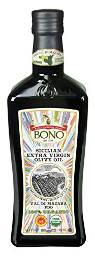 BONO Sicilian Val Di Mazara PDO Organic Extra Virgin Olive Oil, 3 pack